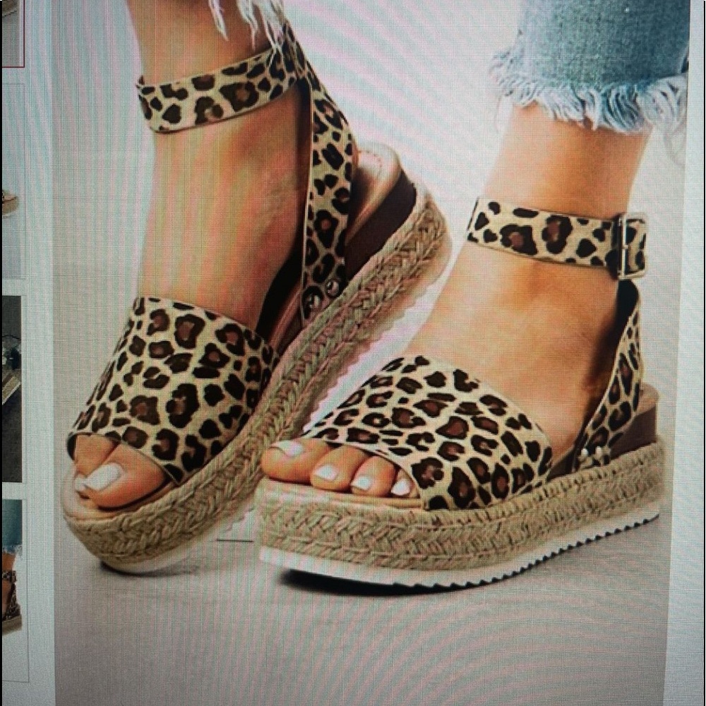 Boutique Leopard Print Platforms